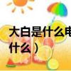 大白是什么電影里的（名字有大白的電影名是什么）