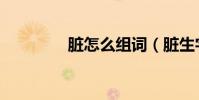 臟怎么組詞(臟生字組詞)