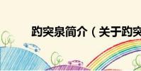趵突泉簡介(關于趵突泉的簡介)