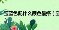 寶藍色配什么顏色最搭(寶藍色配什么顏色好)