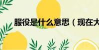 服役是什么意思(現在大家明白了嗎)