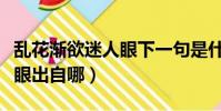 亂花漸欲迷人眼下一句是什么(亂花漸欲迷人眼出自哪)