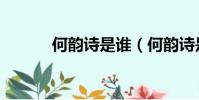 何韻詩是誰(何韻詩是什么人)