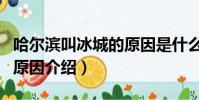 哈爾濱叫冰城的原因是什么(哈爾濱叫冰城的原因介紹)