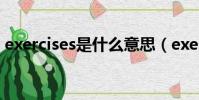 exercises是什么意思(exercises怎么解釋)