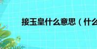 接玉皇什么意思(什么是接玉皇)