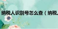 納稅人識別號怎么查(納稅人識別號如何查)