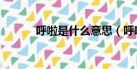 呼啦是什么意思(呼啦的解釋)