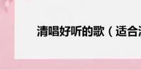 清唱好聽的歌(適合清唱的歌)