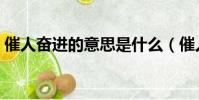 催人奮進的意思是什么(催人奮進詳細介紹)