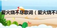 愛火燒不盡歌詞(愛火燒不盡歌詞簡單介紹)