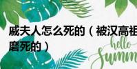 戚夫人怎么死的(被漢高祖劉邦的皇后呂雉折磨死的)