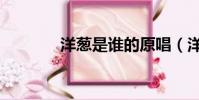 洋蔥是誰的原唱(洋蔥歌詞)