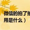 微信的拍了拍功能有什么用（微信拍一拍的作用是什么）