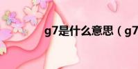 g7是什么意思(g7的意思)