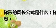 梯形的周長公式是什么(梯形的周長是什么意思)