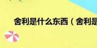 舍利是什么東西(舍利是什么構成的)