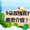 9朵玫瑰花代表什么意思（9朵玫瑰花代表的意思介紹）