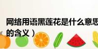 網絡用語黑蓮花是什么意思(網絡用語黑蓮花的含義)