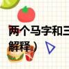 兩個馬字和三個馬字念什么（與馬有關的詞語解釋）