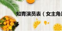 知青演員表(女主角是誰演的)