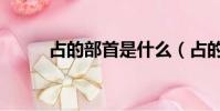占的部首是什么(占的部首是卜)