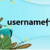 username什么意思中文（username的意思）