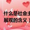 什么是社會主義科學發展觀（社會主義科學發展觀的含義）