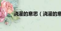 澆灌的意思(澆灌的意思是什么)