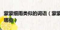 蒙蒙細雨類似的詞語(蒙蒙細雨類似的詞語有哪些)