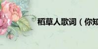 稻草人歌詞(你知道嗎)