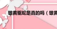 雄黃驅蛇是真的嗎(雄黃可以驅蛇嗎)