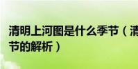 清明上河圖是什么季節(清明上河圖是什么季節的解析)