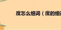 度怎么組詞(度的組詞有哪些)