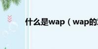 什么是wap(wap的意思介紹)