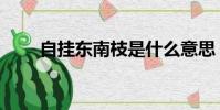 自掛東南枝是什么意思(出自何處)