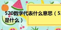 520數字代表什么意思(520數字代表的意思是什么)
