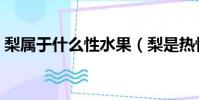 梨屬于什么性水果(梨是熱性還是寒性水果)