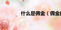 什么是傭金(傭金的介紹)