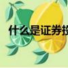 什么是證券投資基金（何謂證券投資基金）
