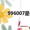 996007是什么意思（996007的解釋）