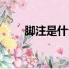 腳注是什么意思（腳注意思是什么）