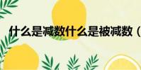 什么是減數什么是被減數(減數和被減數)