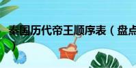 秦國歷代帝王順序表(盤點秦國皇帝在位順序)