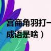 宮商角羽打一個成語是什么（宮商角羽打一個成語是啥）