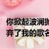 你掀起波瀾拋棄了我是什么歌（你掀起波瀾拋棄了我的歌名）