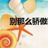 別那么驕傲歌詞（別那么驕傲整首歌詞）