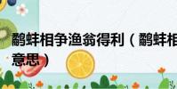 鷸蚌相爭漁翁得利(鷸蚌相爭漁翁得利成語的意思)