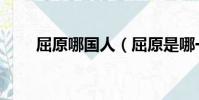 屈原哪國人(屈原是哪一時期的人)
