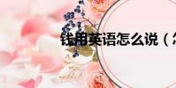 錢用英語怎么說(怎么讀)